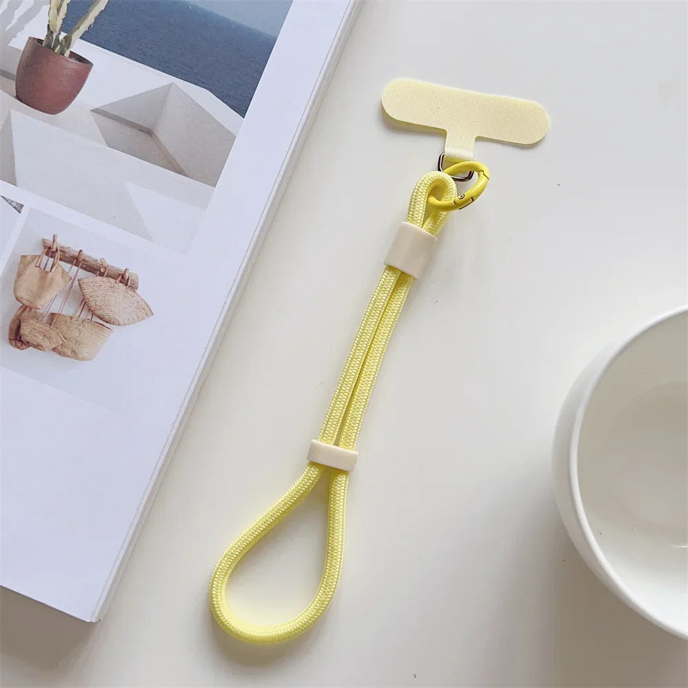 Universal Adjustable Mobile Phone Wrist Strap Lanyard Short with Self-locking Anti-drop Design Durable Polyester INS Phone Strap