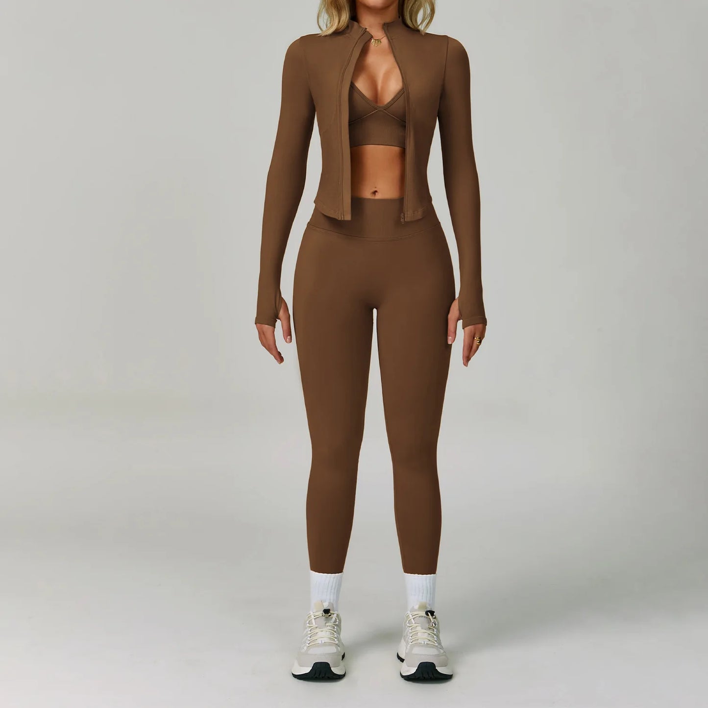 Yoga Set 2/3PCS Gym Clothes Women Tracksuit Workout Outfits Fitness Set Sportswear High Waist Leggings Sports Bra Athletic Wear