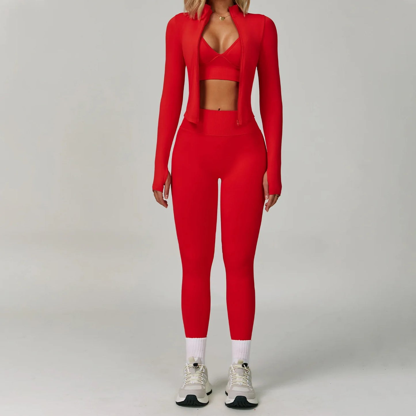 Yoga Set 2/3PCS Gym Clothes Women Tracksuit Workout Outfits Fitness Set Sportswear High Waist Leggings Sports Bra Athletic Wear
