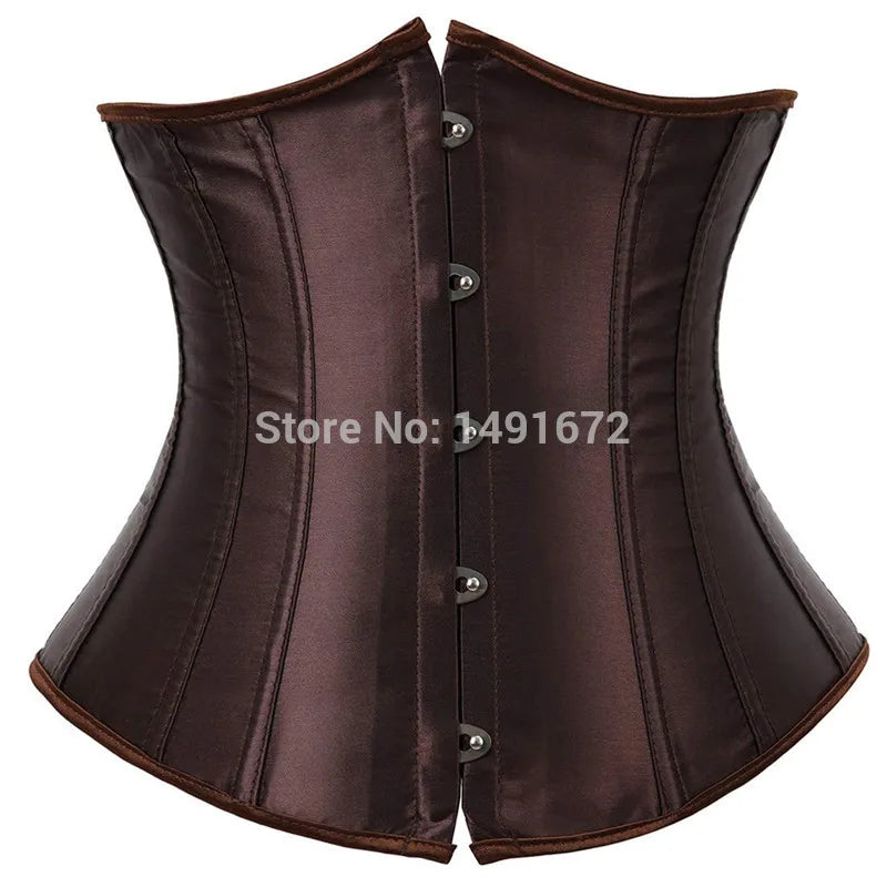 Sapubonva Corset Underbust Waist Cincher Workout Shape Body Belt Shapewear Corsets and Bustiers Lingerie Plus Size Women Gothic