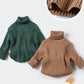 2025 New Autumn Baby Girls Sweater Kids Sweater Winter High Neck Sweater Boys Casual Loose Pullover Sweater Baby Knitted Clothes