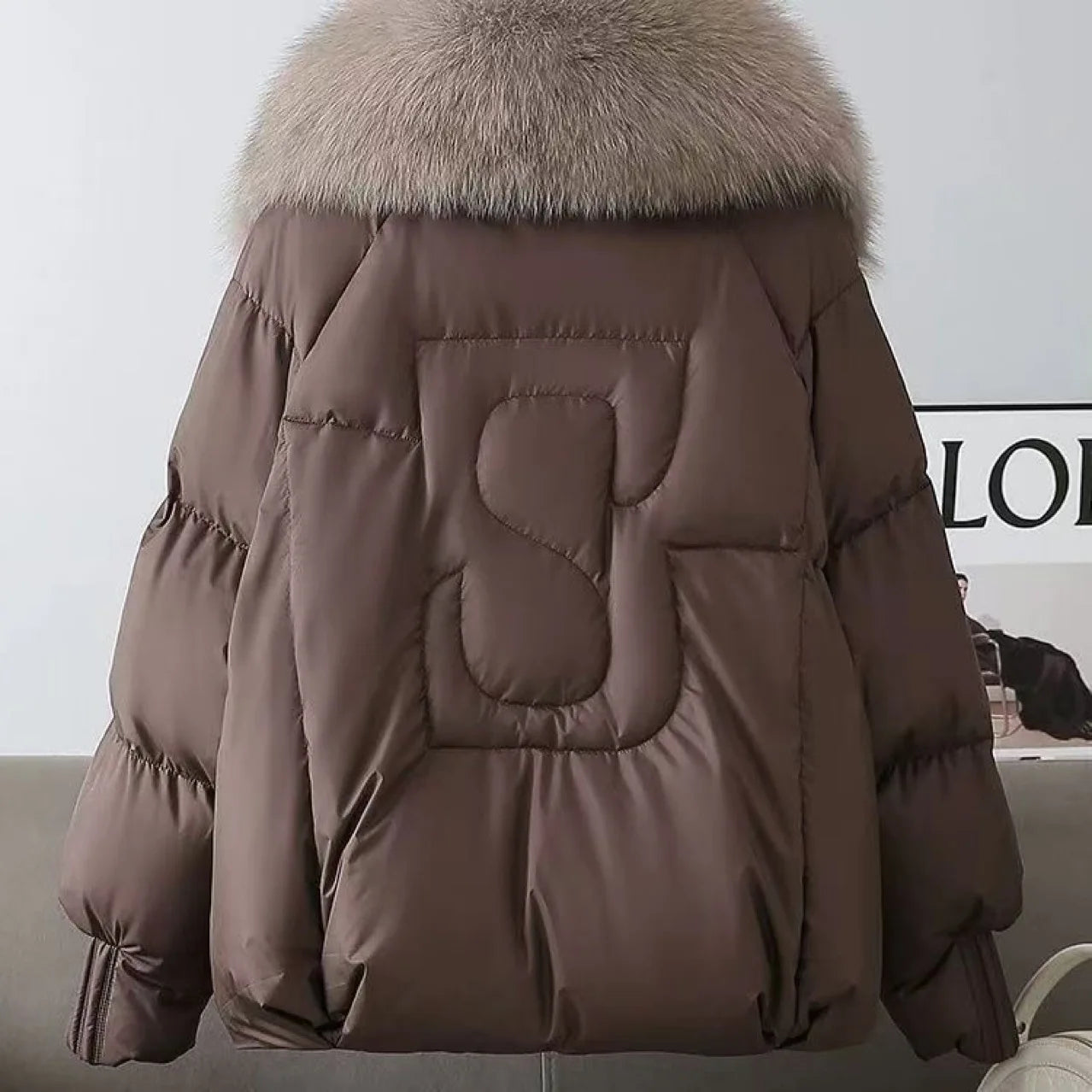 Fashion Winter Jacket Women 2025 New Korean Big Fur Collar Thick Down Cotton Jacket Parkas Female Short Coat Slim Warm Outerwear