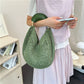 Boho Handwoven Straw Hobo Tote Bag Women Crescent Moon Shape Top Handle Basket Purse Summer Hollow Out Woven Handbag