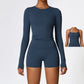 2/3PCS Yoga Set Women Workout Set Seamless Sportswear Gym Clothing Fitness Long Sleeve Crop Top High Waist Leggings Sports Suits