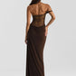 Mozision One Shoulder Lace See Through Sexy Maxi Dress Women Gown Fashion Off-shoulder Sleeveless Backless Club Long Dresses