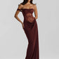 Mozision One Shoulder Lace See Through Sexy Maxi Dress Women Gown Fashion Off-shoulder Sleeveless Backless Club Long Dresses