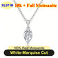 PureNew 1-5ct Classic Full Moissanite Necklace For Women S925 Silver Plated 18k Gold D Color VVS1 Women's Moissanite Chain Gift