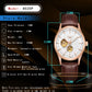 LONGLUX Automatic Watch Elegant Style Wholesale Mechanical Wristwatches Skeleton Rome Waterproof Mens Watch Men Gift