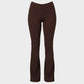 PMWRUN Women 3 Piece Yoga Set Long Sleeve Cropped Top Twist Front Sports Bra High Waisted Flared Leggings Soft For Gym Yoga