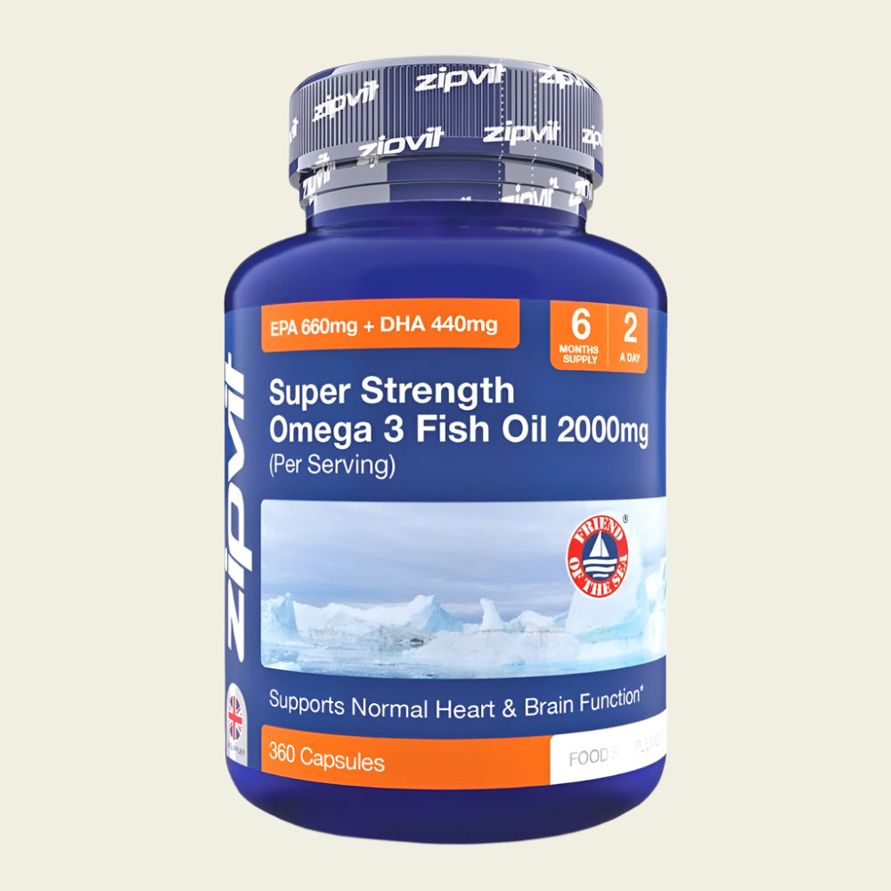 Omega 3, cod liver oil, fatty acids, fish oil, heart & brain function, 2000mg, zipvit, order online in UK