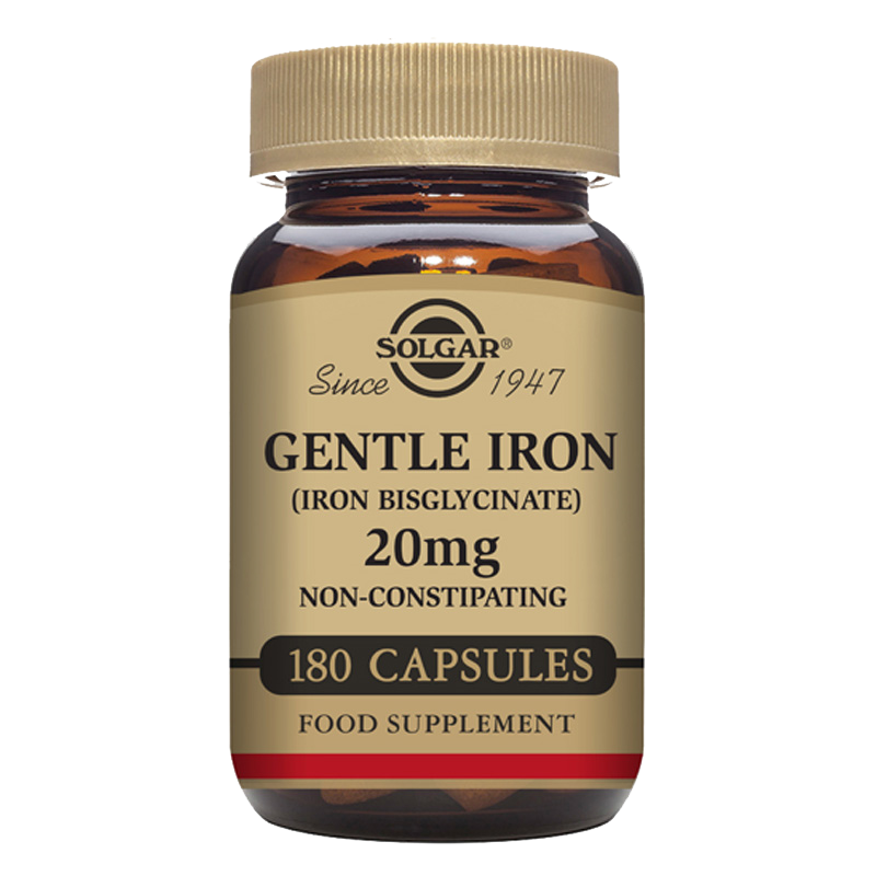 Solgar Gentle Iron (Iron Bisglycinate) 20 Mg Vegetable Capsules