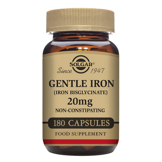 Solgar Gentle Iron (Iron Bisglycinate) 20 Mg Vegetable Capsules