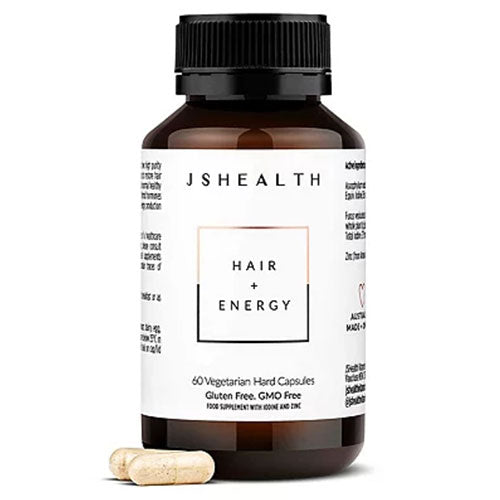 JSHealth Hair + Energy Vegetarian Hard Capsules 60s